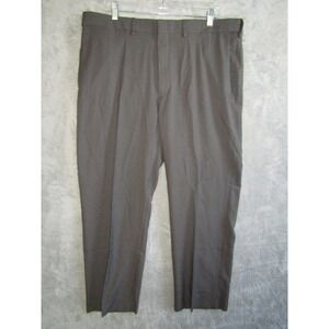 Haggar Premium Stretch Dress Pants Classic Fit Wrinkle Free 38W x 29L Dark Grey